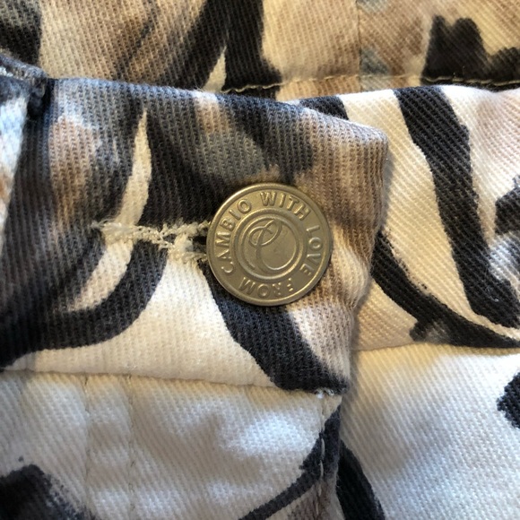 CAMBIO watercolour painted floral slim fit jeans - Picture 9 of 10